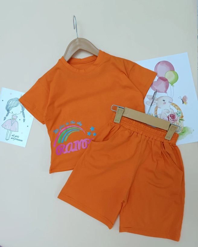 کراپ شلوارک رنگین کمان